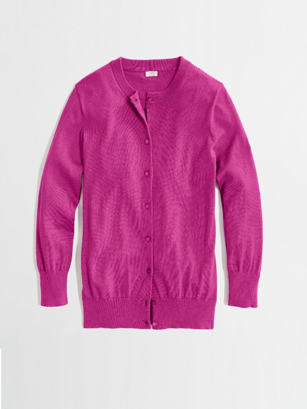 J. Crew frosted plum purple 3/4 sleeve 100% cotton Clare cardigan